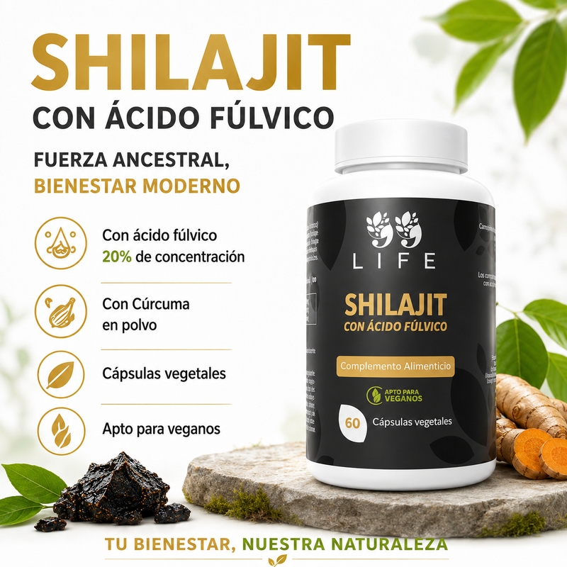 Shilajit | Fuerza Ancestral 60 Cápsulas