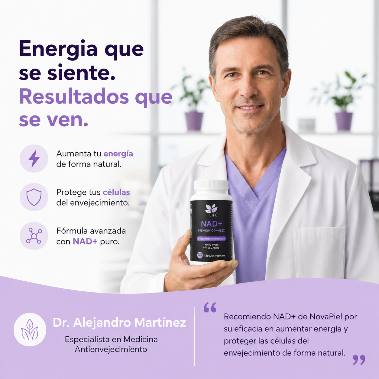 Dr. Alejandro Martínez recomienda NAD+ de LIFE